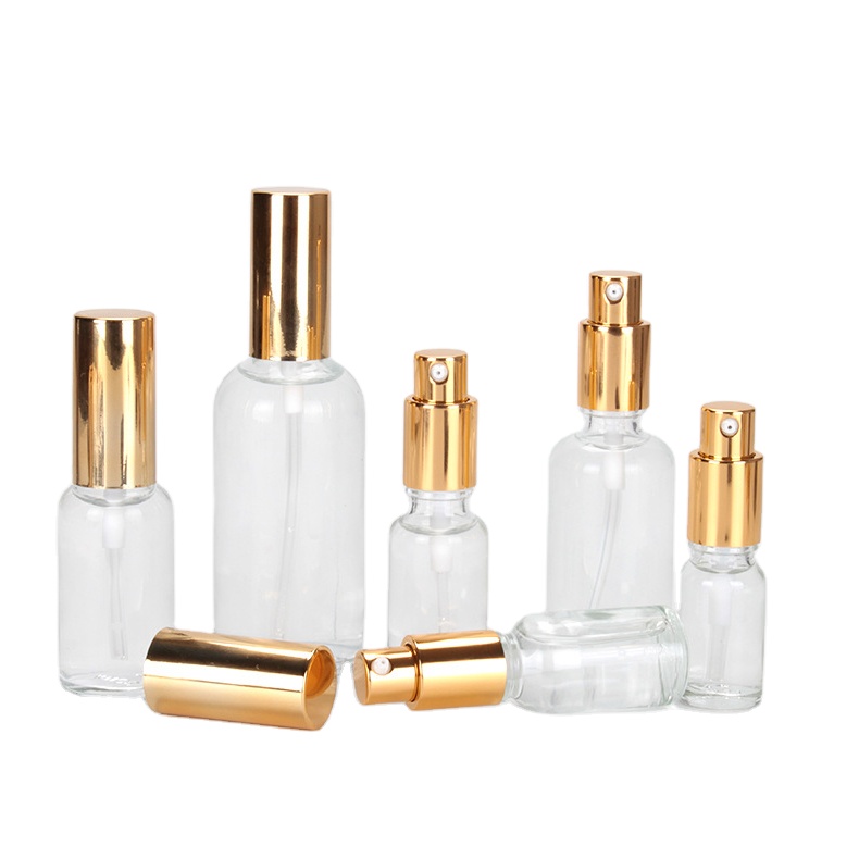Glass Serum Skincare Makeup Beauty Cosmetic Containers Clear Essence Perfume Oil Glass Korean Skincare Cosmetic Packaging Bottle