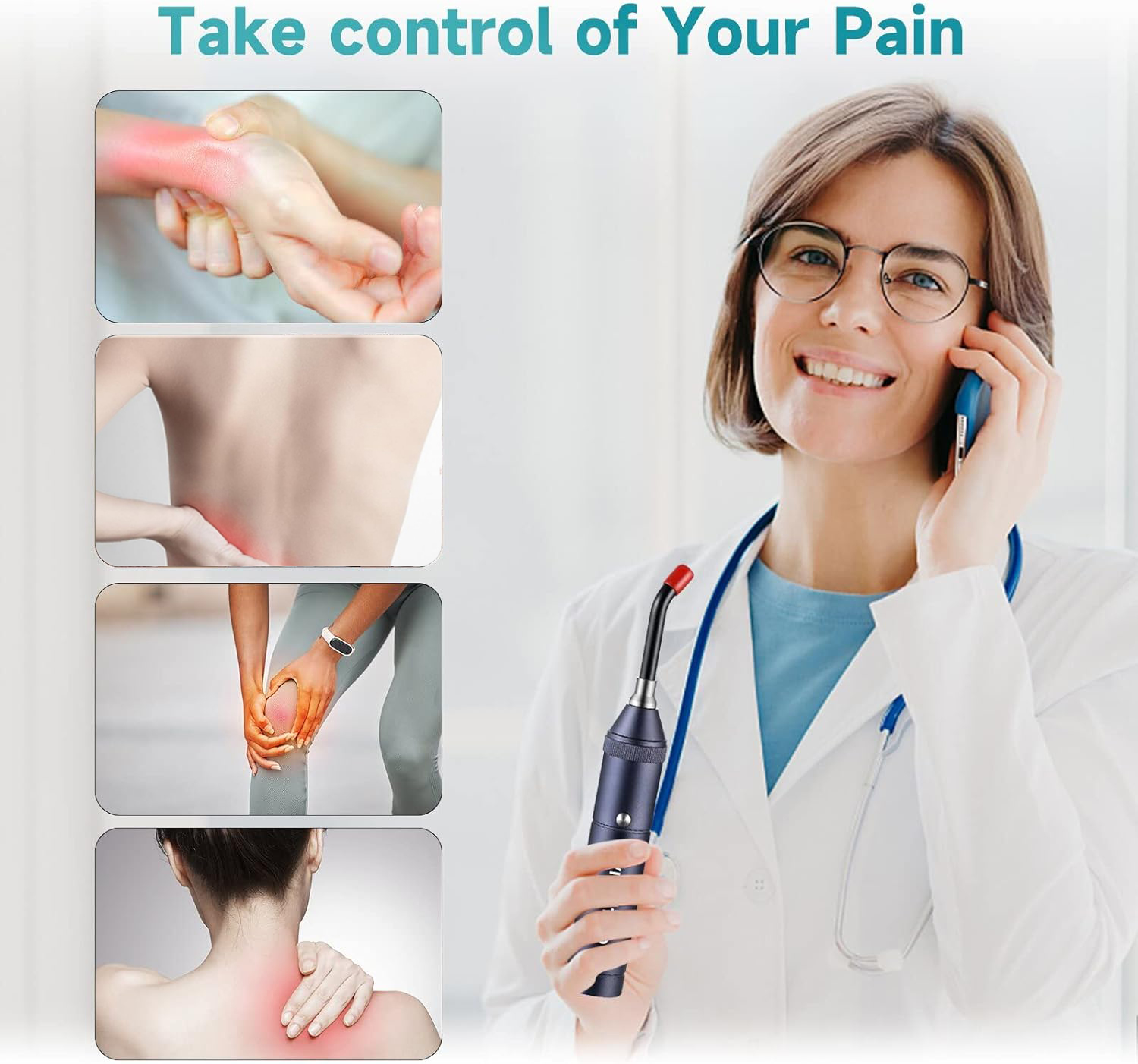 Portable Red Light Infrared Therapy Device Sore Canker Lip Therapy Handheld Removable Oral Physiotherapy Wand Health Pain Relief