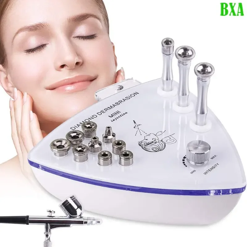 Professional Three-in-one Diamond Microcrystalline Dermabrasion Machine with Spray Gun Water Spray Vacuum Suction Exfoliating Ma