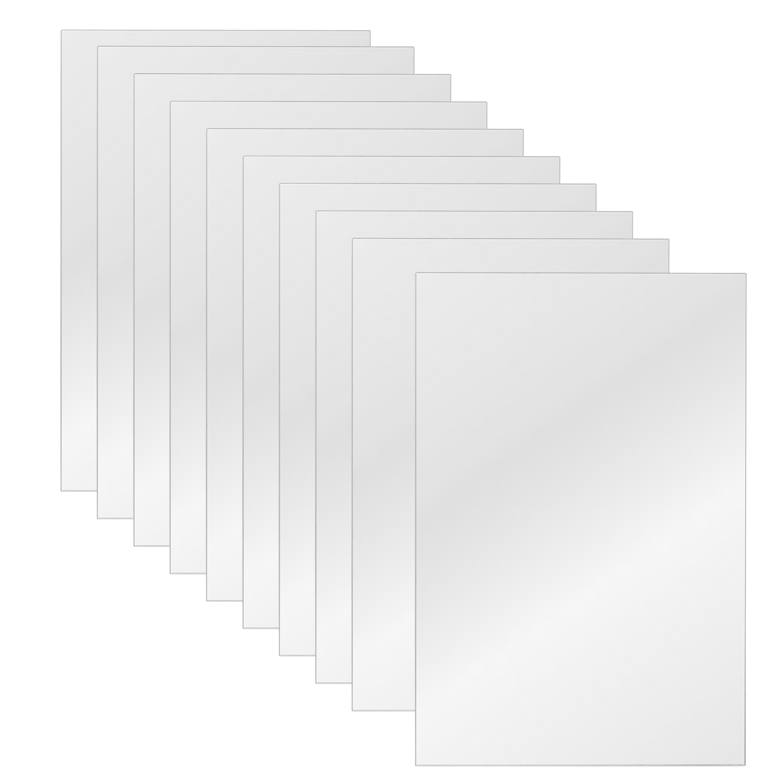 Frameless Acrylic Mirror 10 Pcs Adhesive Wall Decor Home Gym Vanity Flexible Acrylic Mirror Tiles Self Adhesive Mirrors for Wall