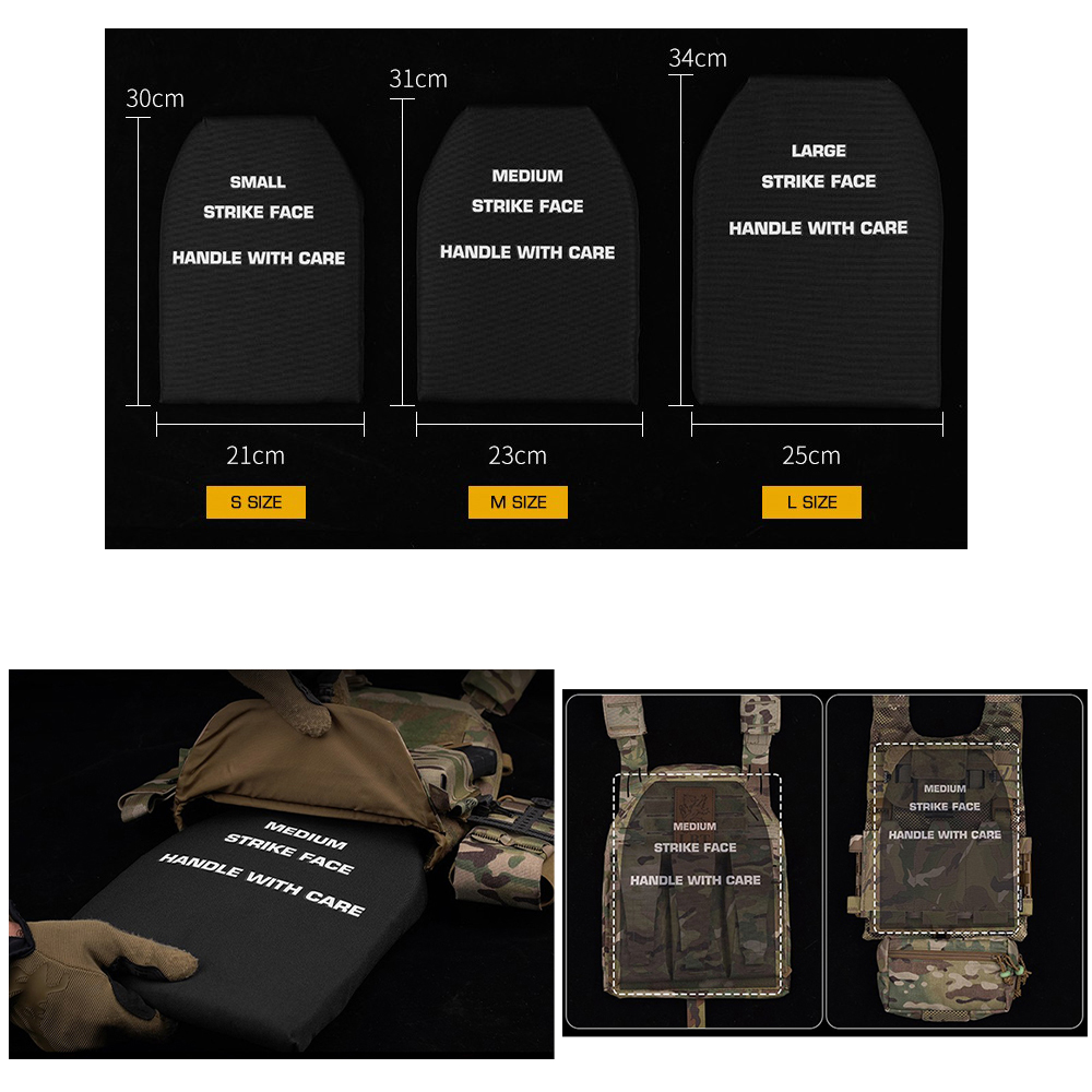 2PCS Airsoft Tactical Vest Sponge Plate Paintball Hunting Vest Carrier Shock Protective Insert Plates Soft Portable Breathable