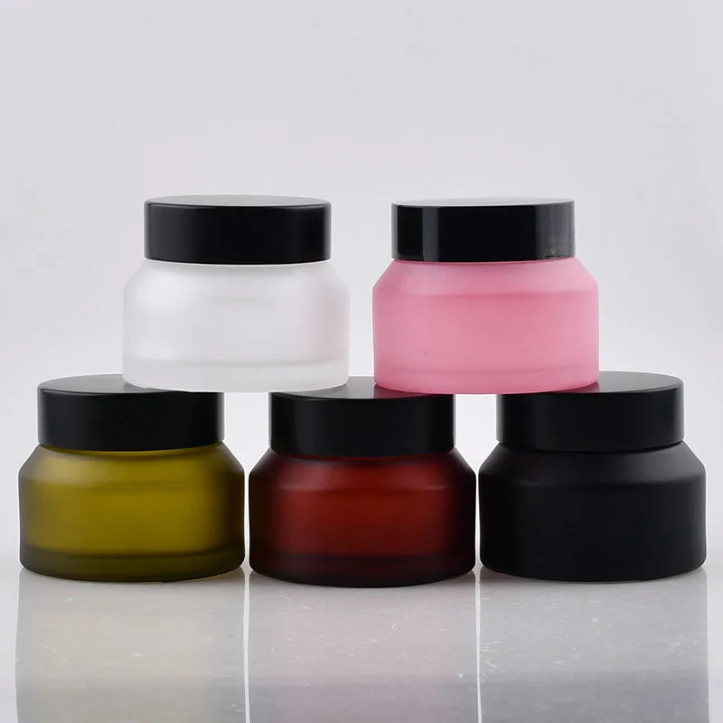 Oblique Shoulder Small Eye Shadow Cream Nail Art Bead Jars Matte Cream Container with Screw Lids for Serum Scrub Pot Packaging