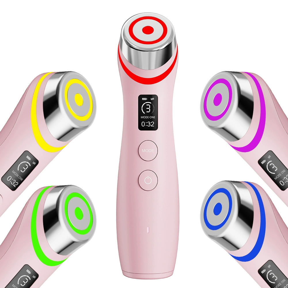 New 5-Color LED Light Vibration Massage Red Blue Beauty Instrument