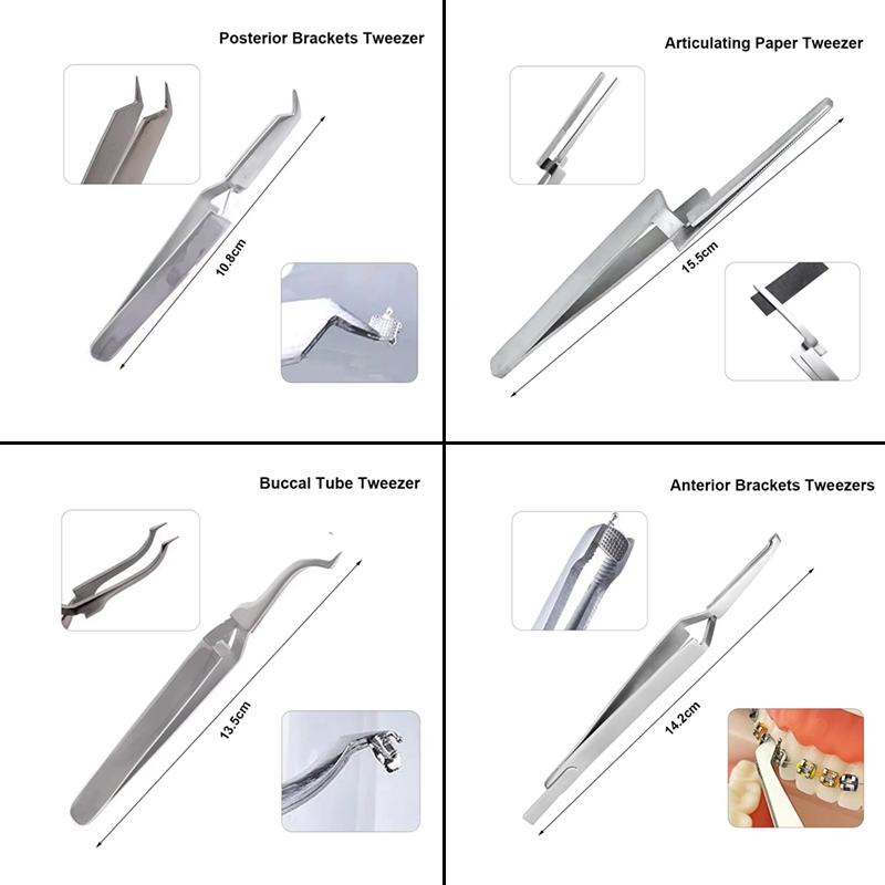 Professional Orthodontic Tweezers Dental Bracket Placer for Dentists Precision Buccal Tube Holder & Brace Bonding Tool