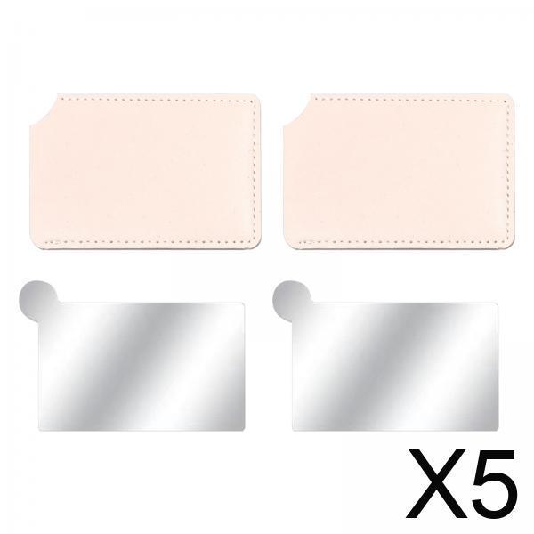 5xMakeup Mirror Purse Mirror Multifunction Mini Miniature Mirror Travel Mirror Yellow