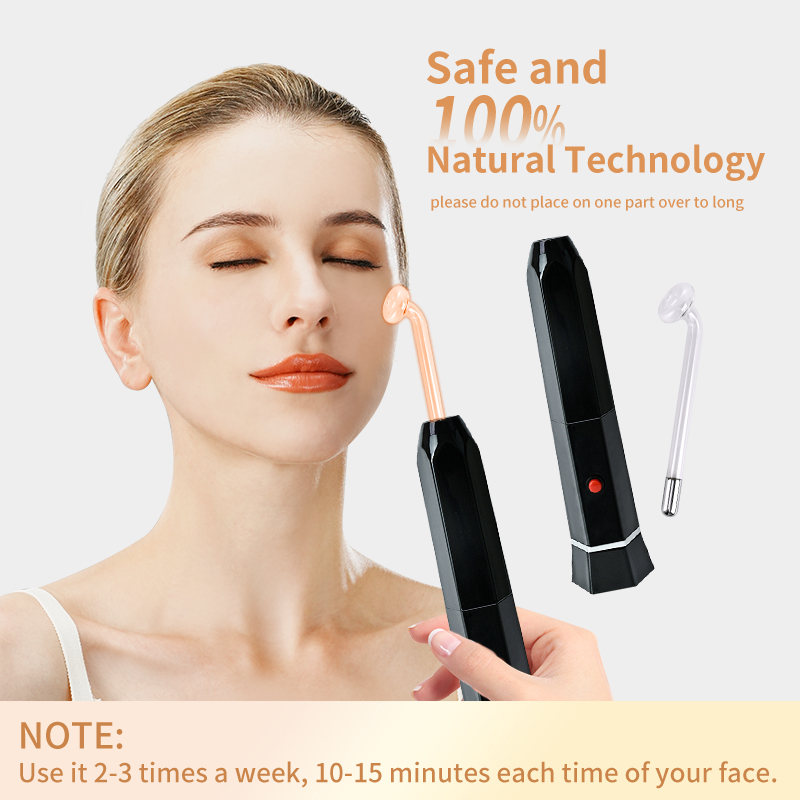 6 IN 1 Skin Care Face Hair Beauty Device Electrotherapy Glass Tube Spot Acne Remover High Frequency Electrode Wand Neon LESEN
