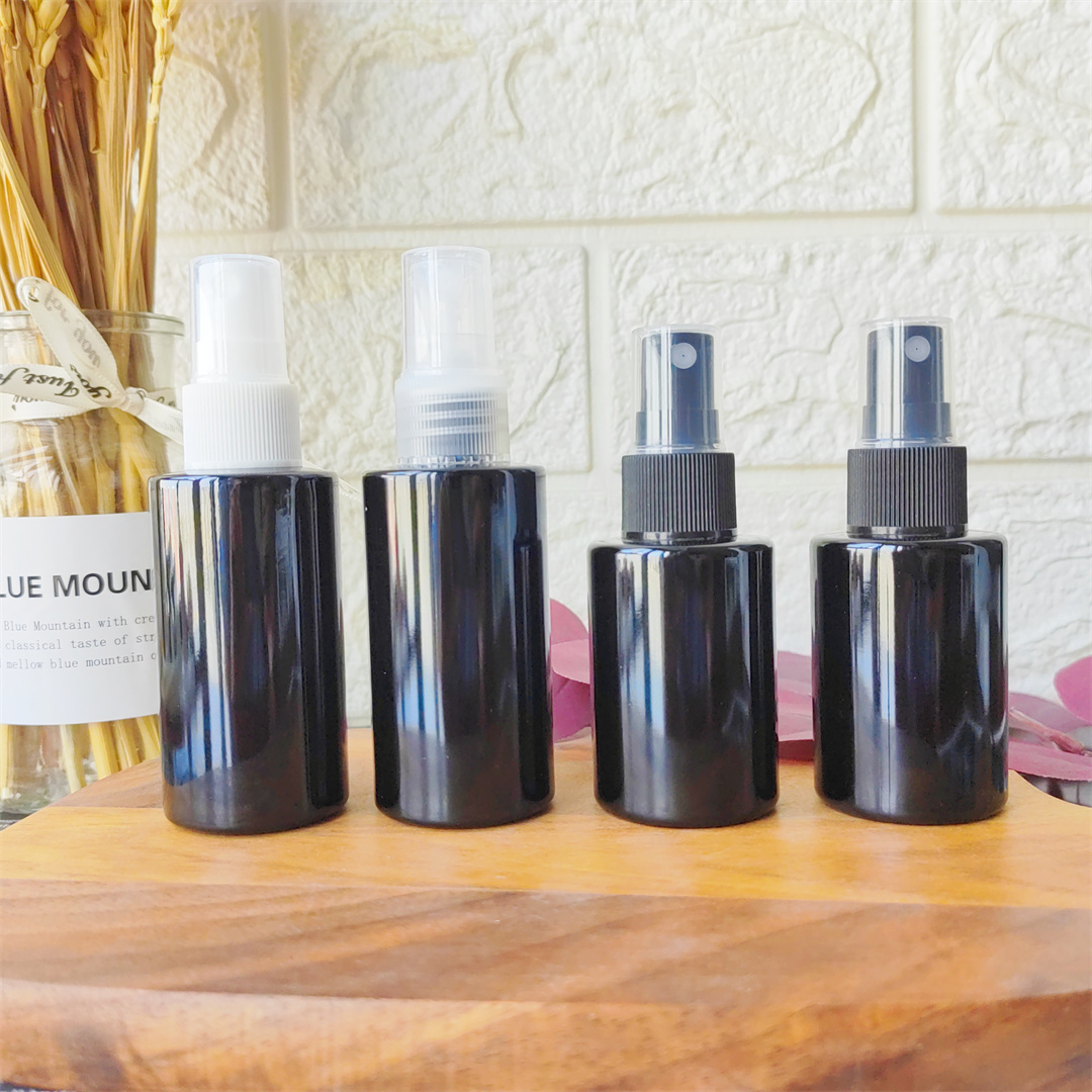 Empty30ml 40ml Black Glass Perfume Spray Bottles with Fine Mist Sprayer for Refillable Perfume Disinfectant Travel Storage Vials