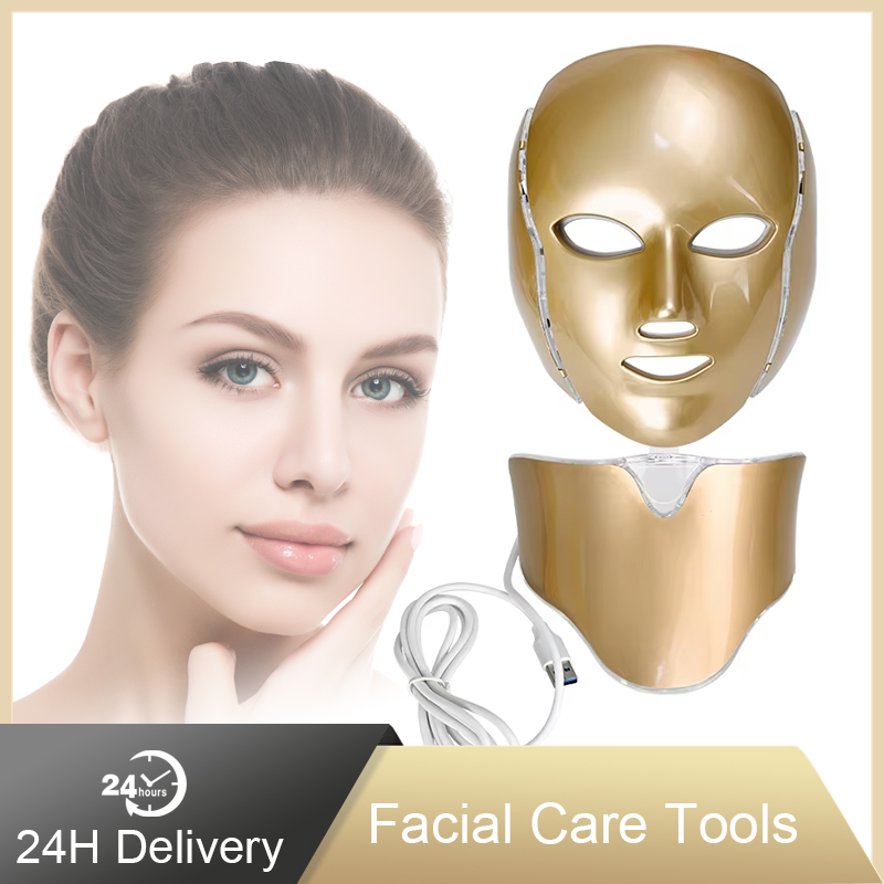 7 Colors Face LED Mask Photon Facal Beauty Mask Skin Rejuvenation Anti Acne Repair Skin Tightening Anti Aging Skin Care