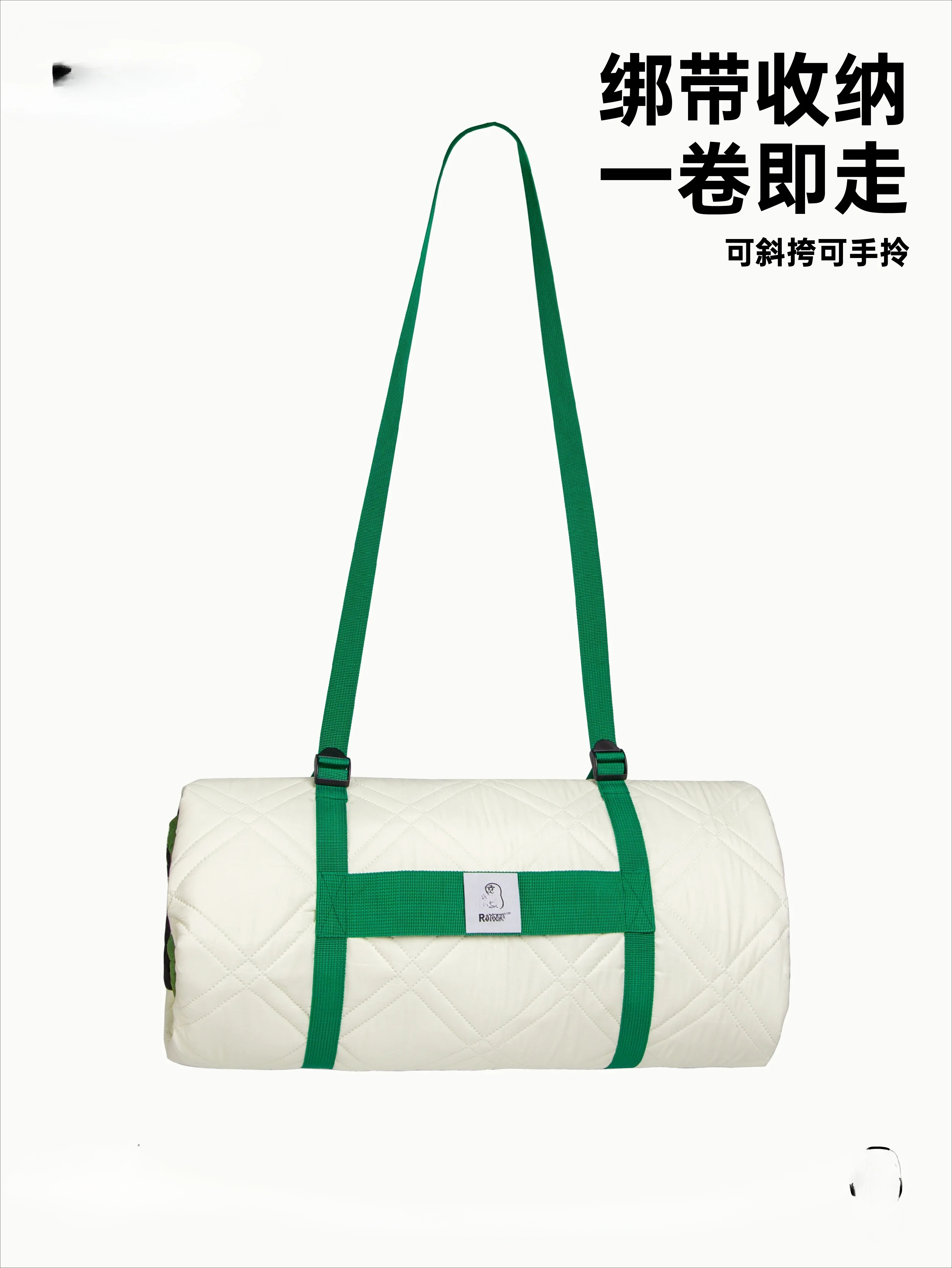 Camp thickened ultrasonic peach skin velvet throw pillow picnic mat moisture-proof