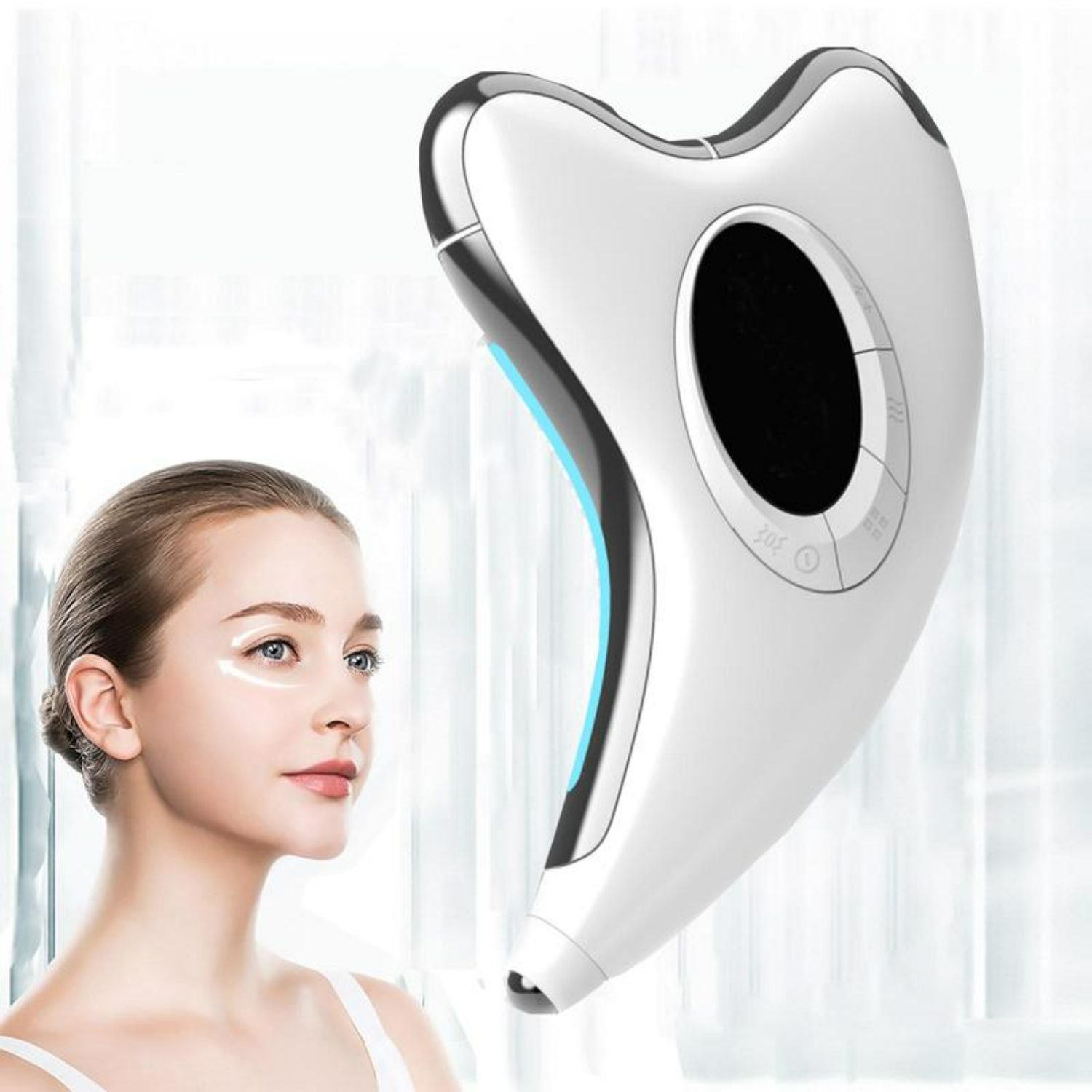 Upgrade your self-care routine with the Rechargeable Multifunctional Eye Massage Tool, featuring soothing Vibration and Heating