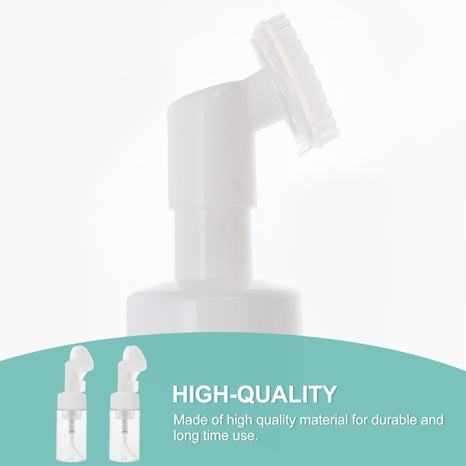2PCS Silicone Brush PET Empty Foaming Face Cleaning Foaming Bottle Sub Bottles Refillable Sub for Face H Travel Leakproof