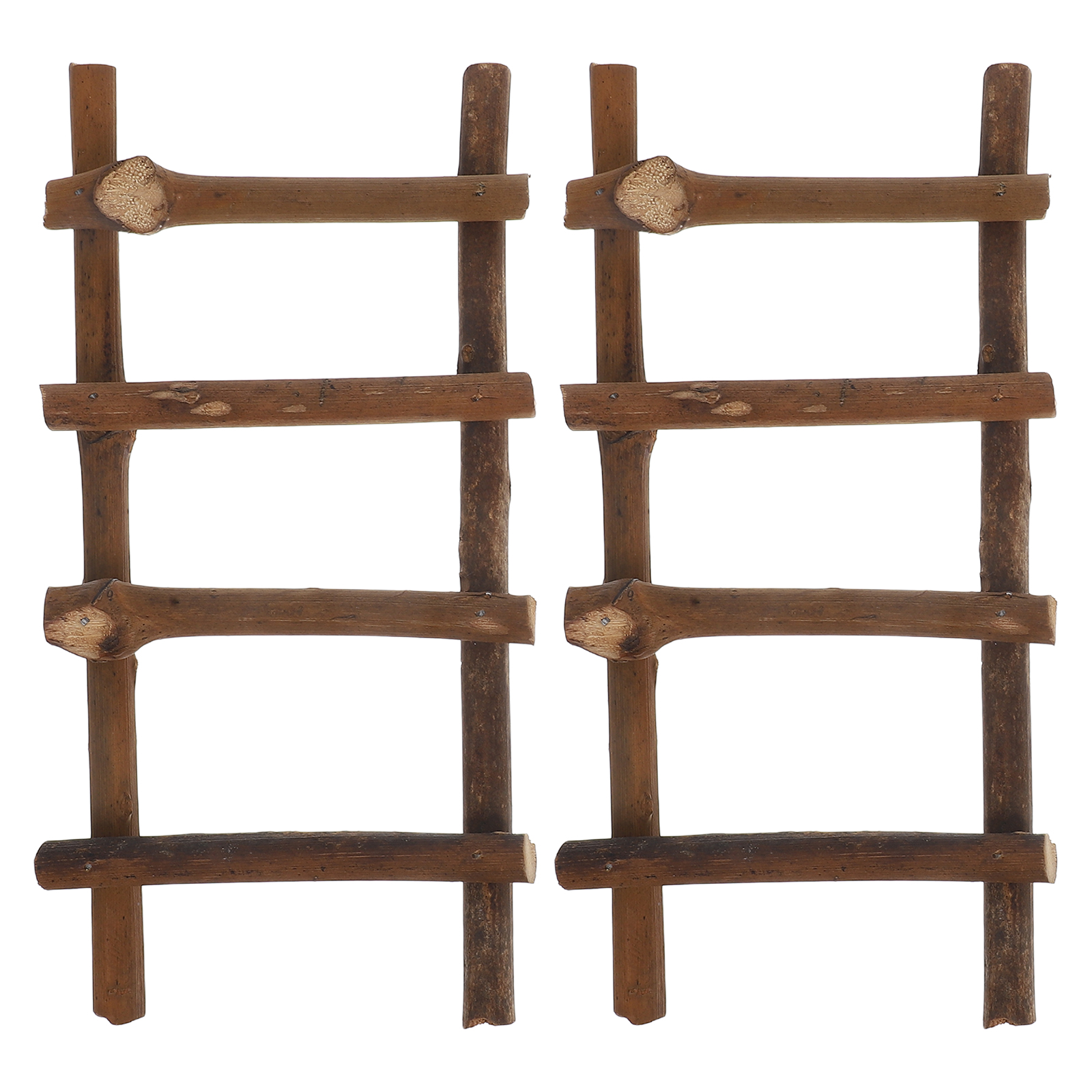 2pcs Micro Landscape Ladder Mini House Rattan Dollhouse Window Model Stairs Garden Miniature Crafting Versatile Use Durable