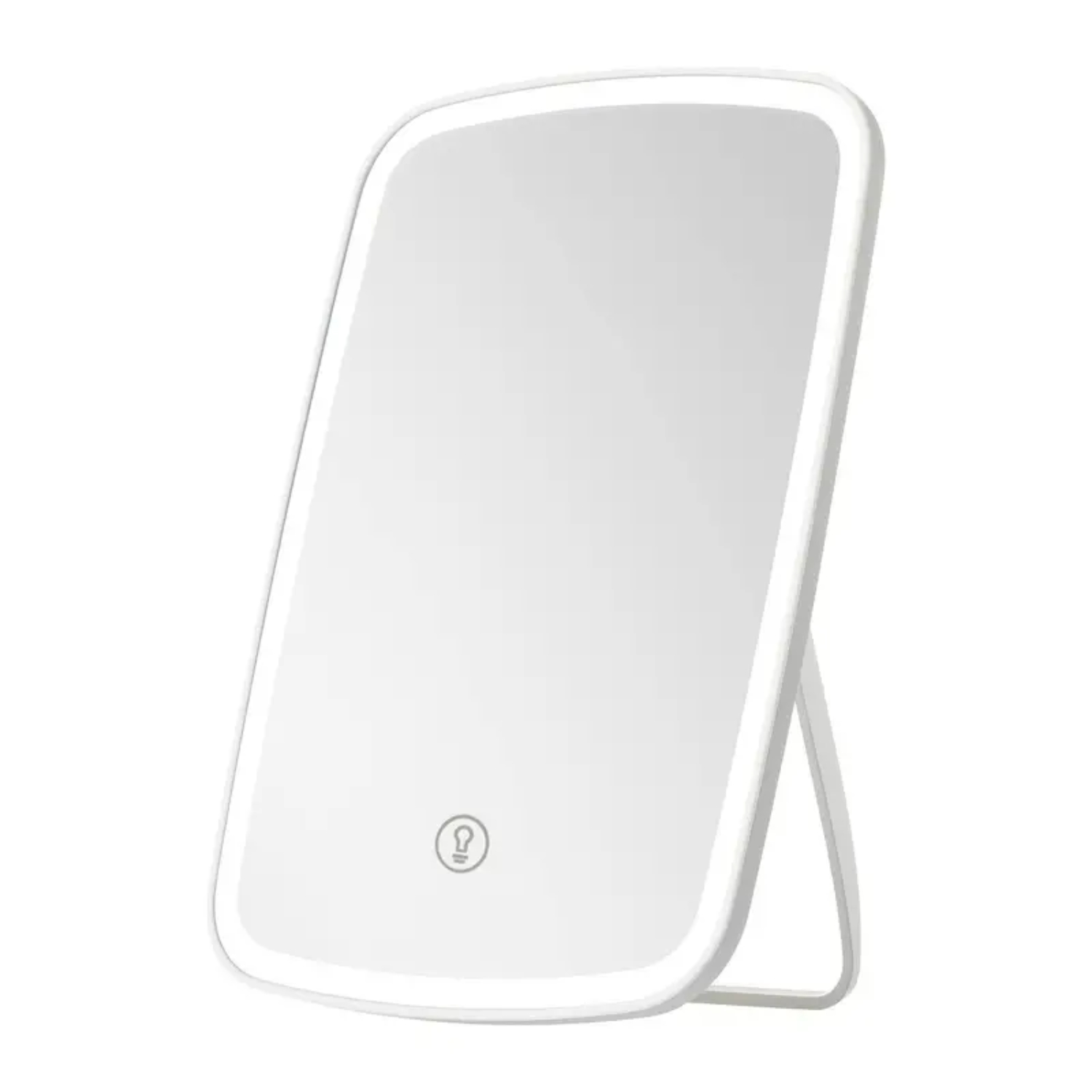 USB Charging Foldable LED Desktop Makeup Mirror with 3 Color Lighting for Women - Portable Cosmetic Beauty Mirror, Compact Size