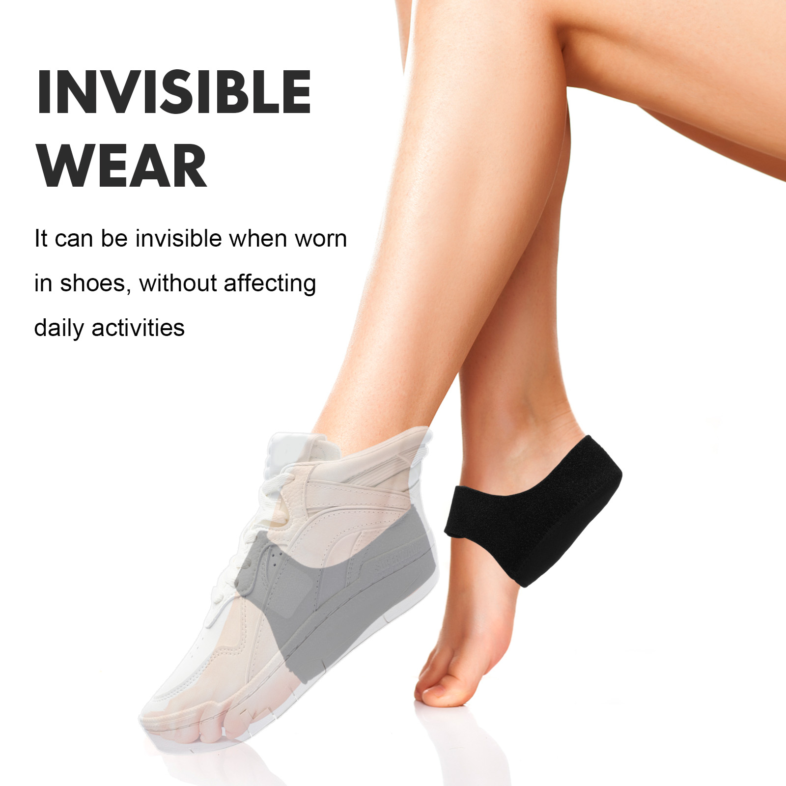 3 Pairs Heel Protectors Plantar Fasciitis Relief Cushions Pain Pads Cups Lightweight Breathable Suitable Sneakers Boots Barefoot