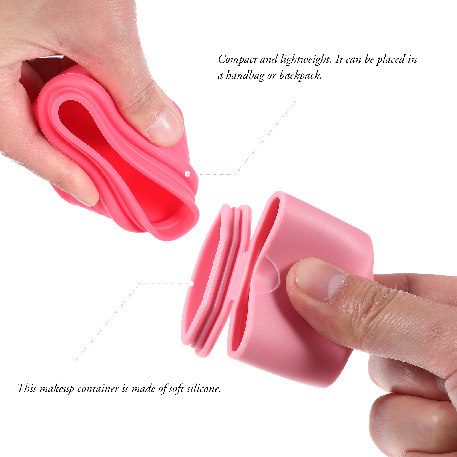 2 Pcs Leak Proof Makeup Container Set Travel Toiletries Containers Silica Gel Jars Cream Lotion Storage Skincare Tools