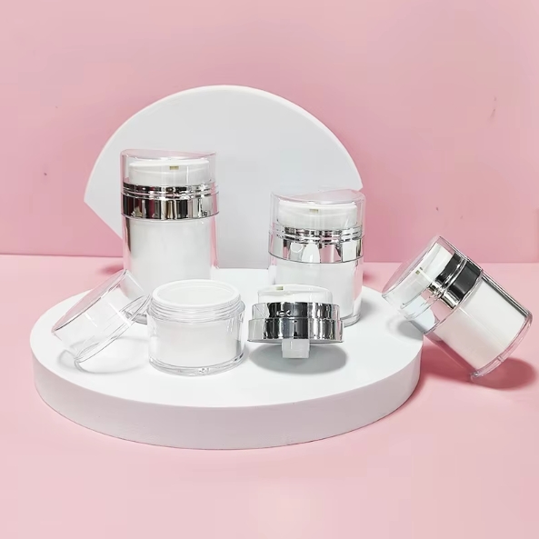 Empty Cosmetic Container 30g 50g Cosmetic Packaging Face Beauty Body Cream Jar Refillable Acrylic Lotion Face Cream Bottles