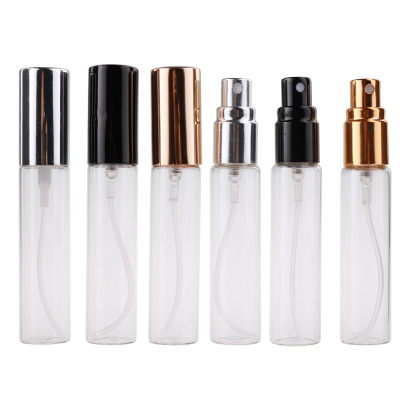 20pcs 50pcs 100pcs  5ml 10ml 15ml Portable Glass Refillable Perfume Bottle With Aluminum Atomizer Empty Parfum Case For Traveler