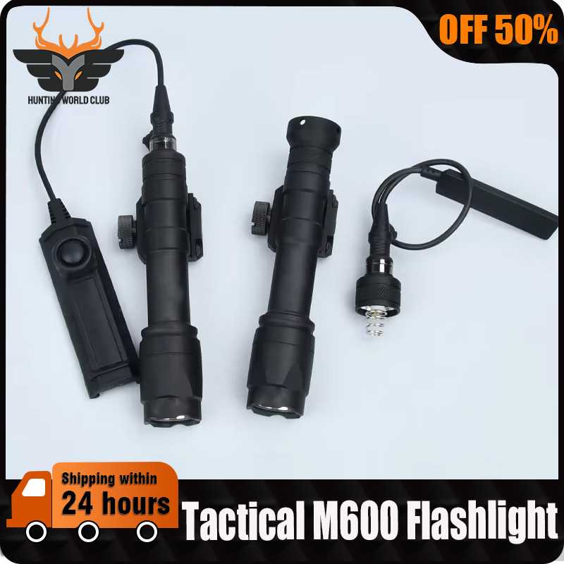 Tactical Surefir M600C Hunting Metal Flashlight Dual Function Tactical Rifle Airsoft Switch Accessories  LED Weapon Scout Light