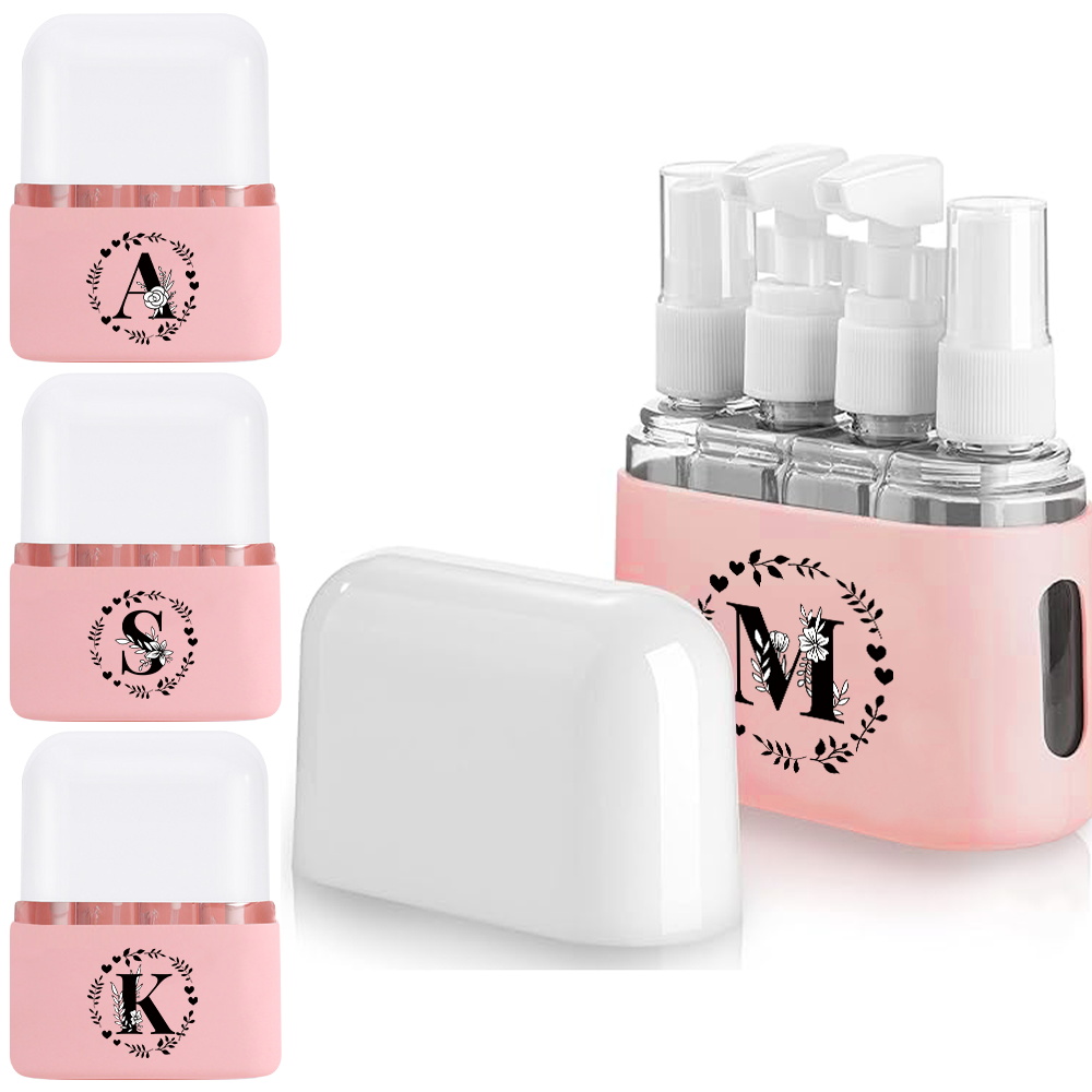 Travel Lightweight Empty Bottle Kit Easy To Carry Garland Letter Cosmetic Perfume Bottle Set Initial Name 26 Letters Pattern
