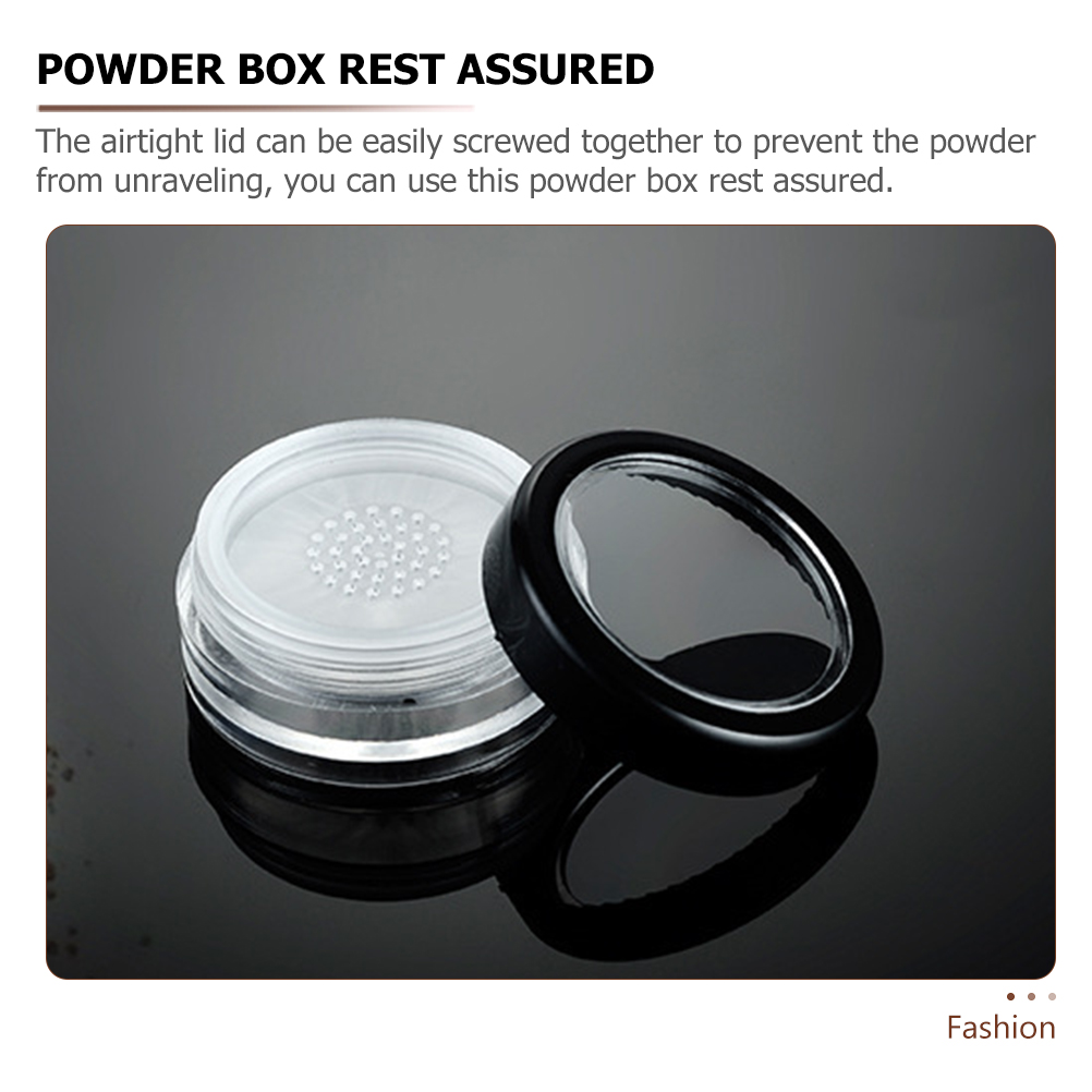 4pcs Powder Box Small Holder Containers Loose Travel Size Empty Reusable Durable Airtight Body Dust Talc Makeup Storage