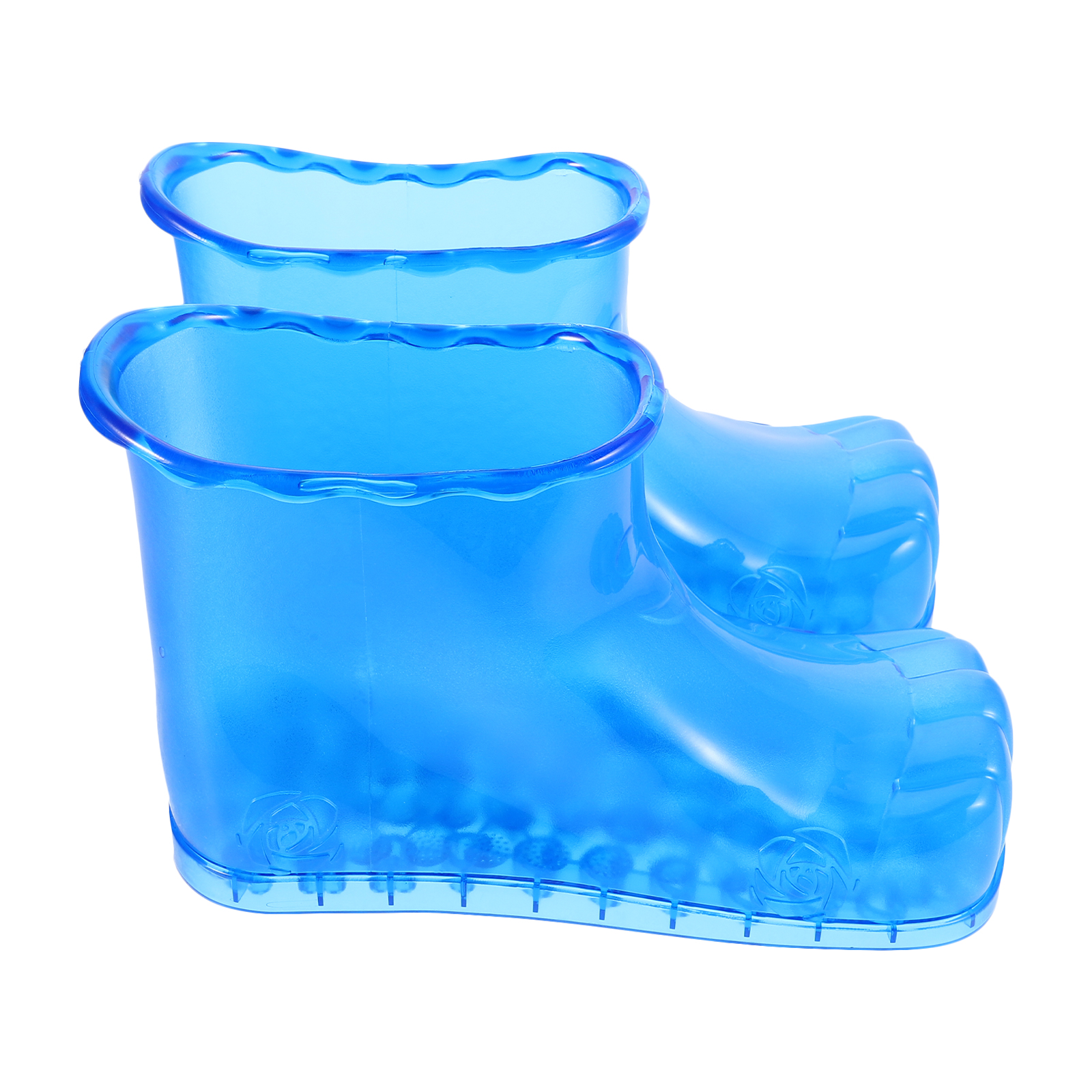 Foot Soaking Shoes Sky Blue Spa Basin Foot Bath Slippers Wash Bucket Travel Tub PVC Home Use Care Tools Plastic Shoe