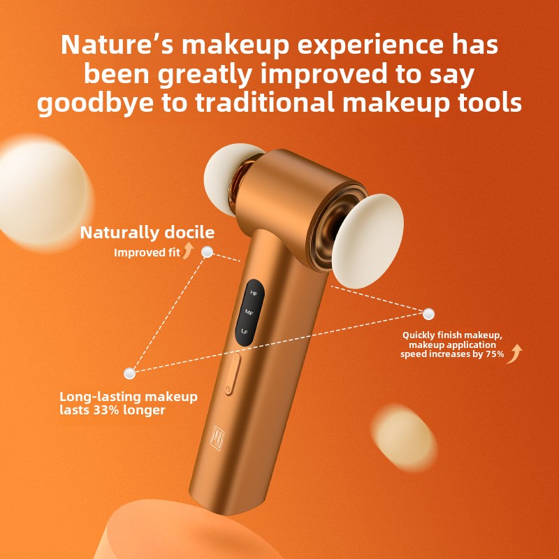 Auto Face Applicator Makeup Vibration Sponge Refillable Smoothly Cosmetic Foundation Makeup Powder Puff