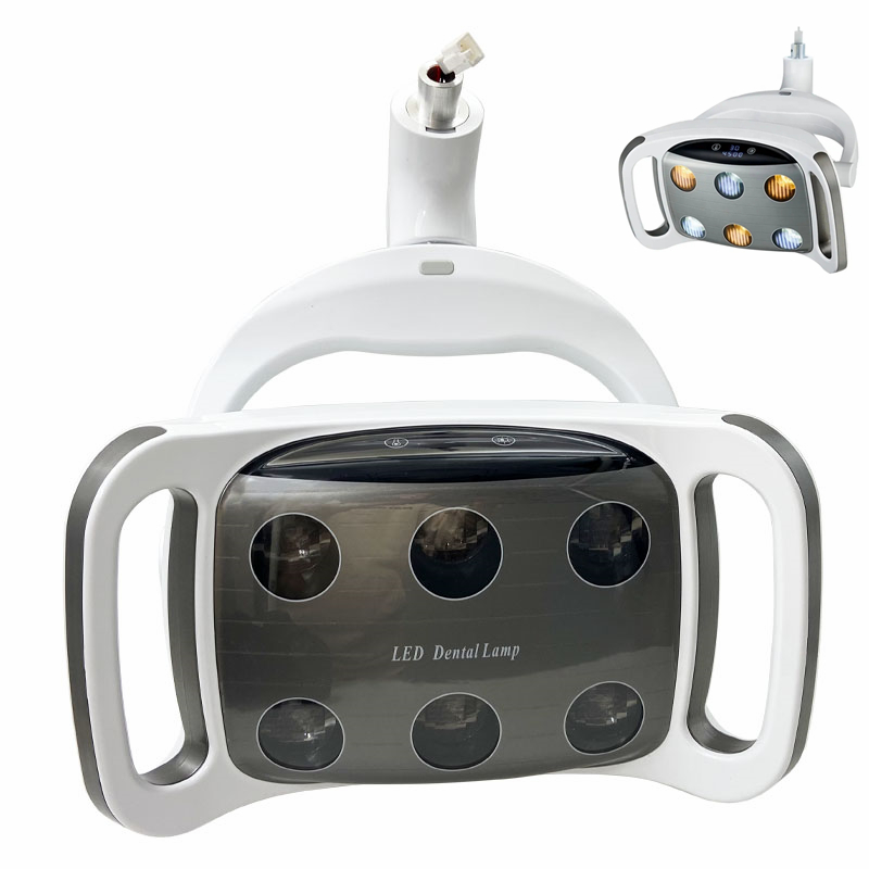 High quality 9W 30000lux dental chair lamp for ceiling mounted 6Bulbs LED Surgical Light Oral lamp