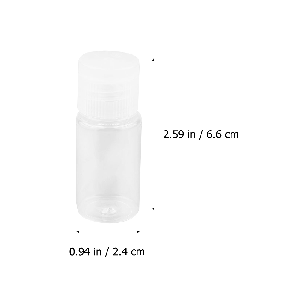 24 Pcs 15ml Flip Cap Sub for Emulsion Lotion Dispensers Plastic Containers Refillable Travel