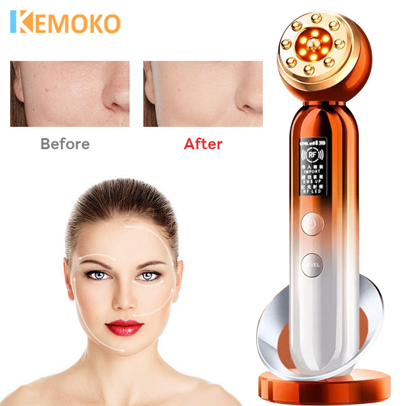 EMS Facial Beauty Device LED Lite Radio Frequency Eye Massager Microcurrent Face Lifting Wrinkle Remover Photon Face Care Tools