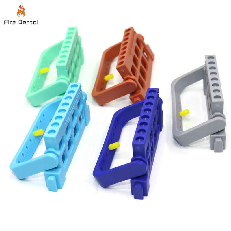 5 Colors Endo Files Holder 8 Holes with Record Endo Stand Dental Measuring Tools Endo Organizer Sterilizable