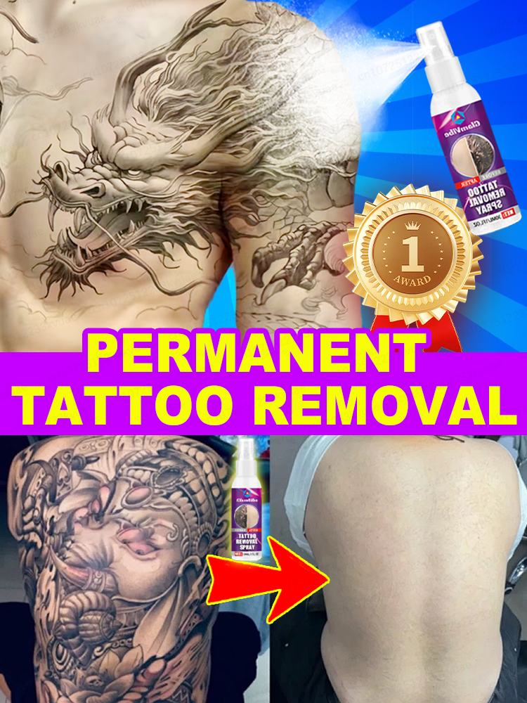 Tattoo removal spray, suitable for large and small tattoos, effectively removes permanent tattoos