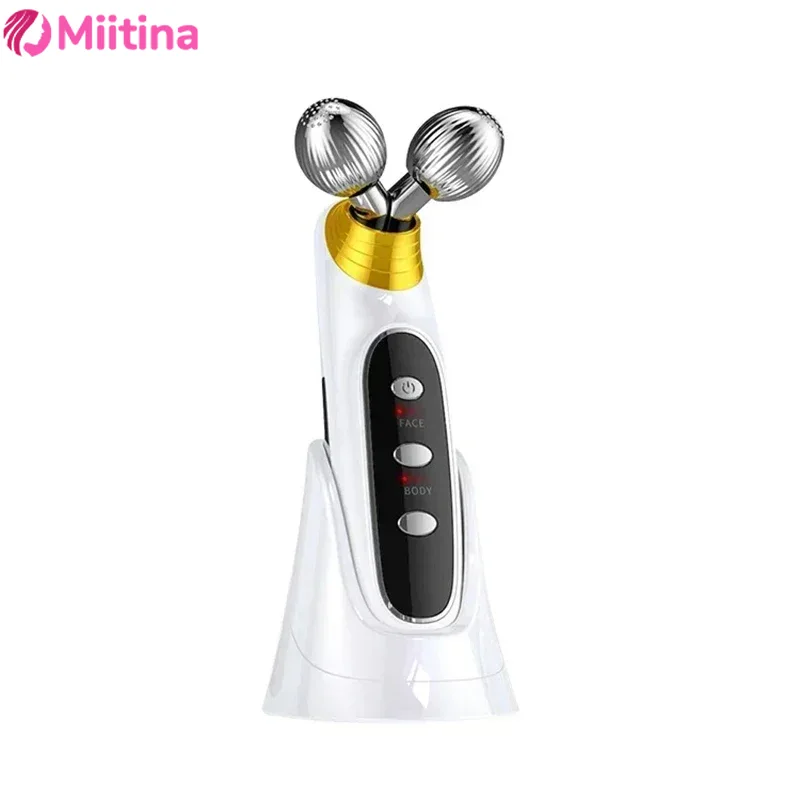 3D Face EMS Roller Lifting Massager Chin Reducer Microcurrent V Face Lift Machine Vibration Electric Facial Tighten New Massage