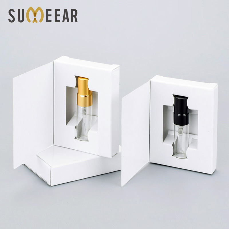 Wholesale 100 Pieces/Lot 3ML Customizable Paper Boxes And Glass Perfume Bottle With Atomizer&empty Parfum Packaging Custom