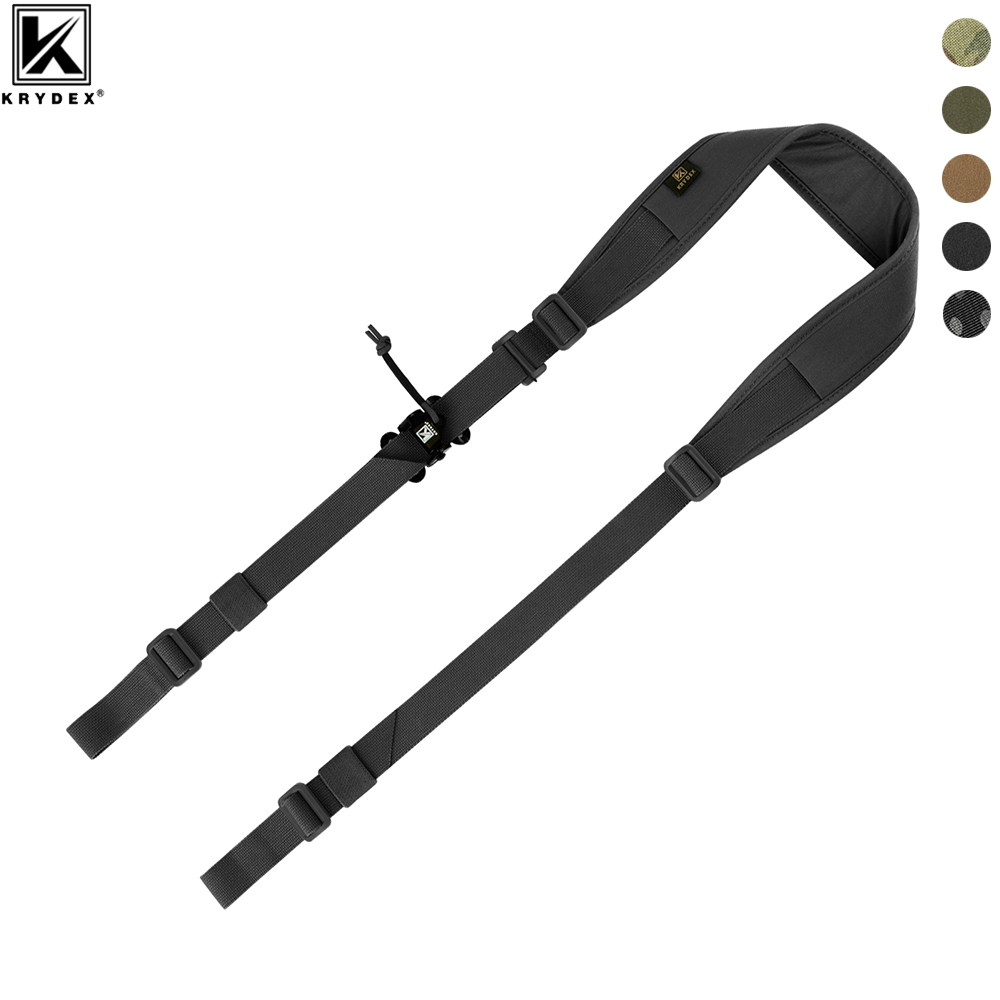 KRYDEX Tactical Modular Rifle Sling 2 Point 2.25" Padded Shoulder Strap Adjust Gun Sling Strap Shotgun Hunting Accessories