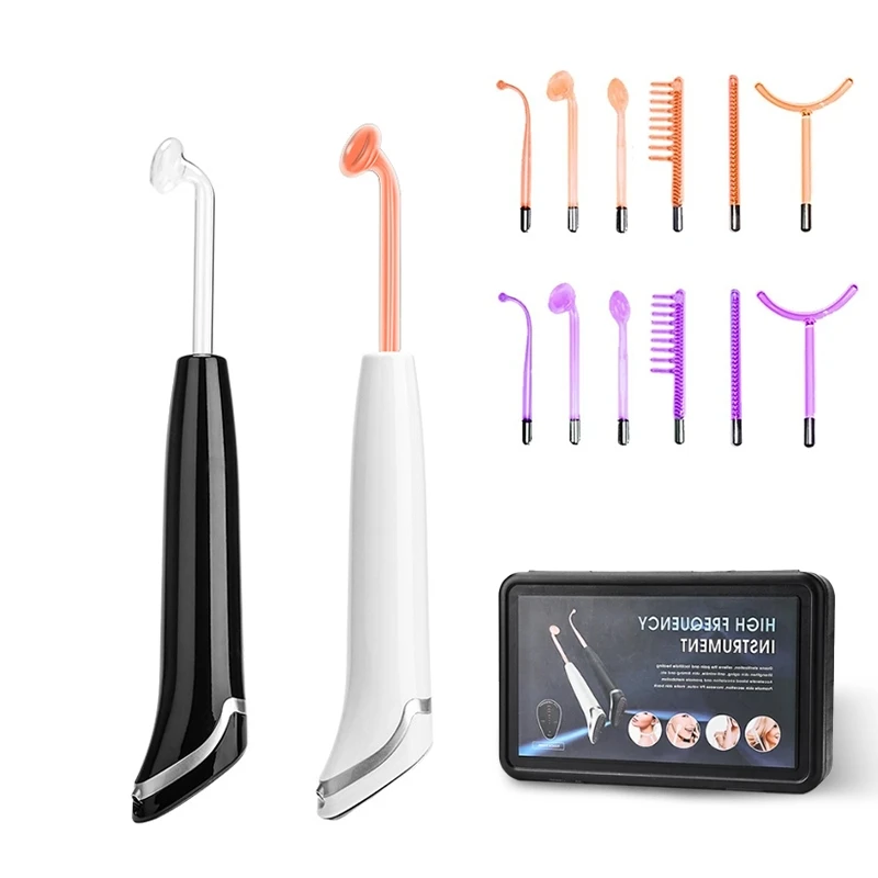 New High Frequency Red/Purple Light Acne Spot Remover Face Massager Facial Skin Care Device SPA Touch Screen Facial Machine