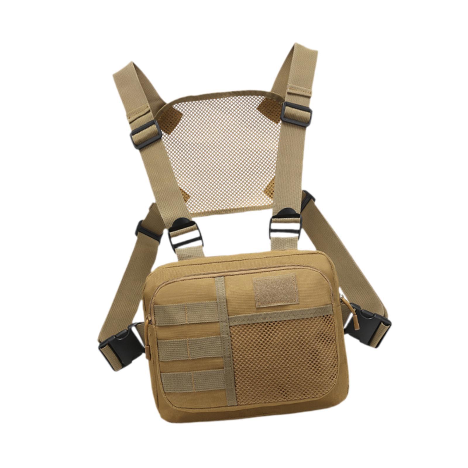 Male Travel Pack with Adjustable Shoulder Straps, Practical Fashion Utility Backpack, Outdoor Sports Chest Pack Carry Pouch,