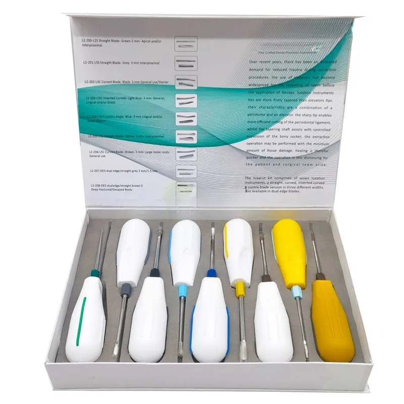 Dental Surgical Instrument Minimally Dentist Invasive Extraction Tool Set Plastic Handle Can Sterilized At High Temperature Suit