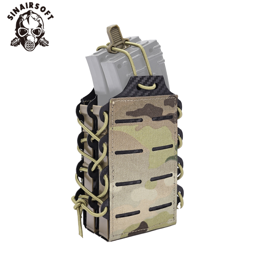 New Tactical bilayer Molle Magazine Pouches  Airsoft AK 7.62 5.56mm M4 AR 15 Rifle Mag Bag Hunting Accessories