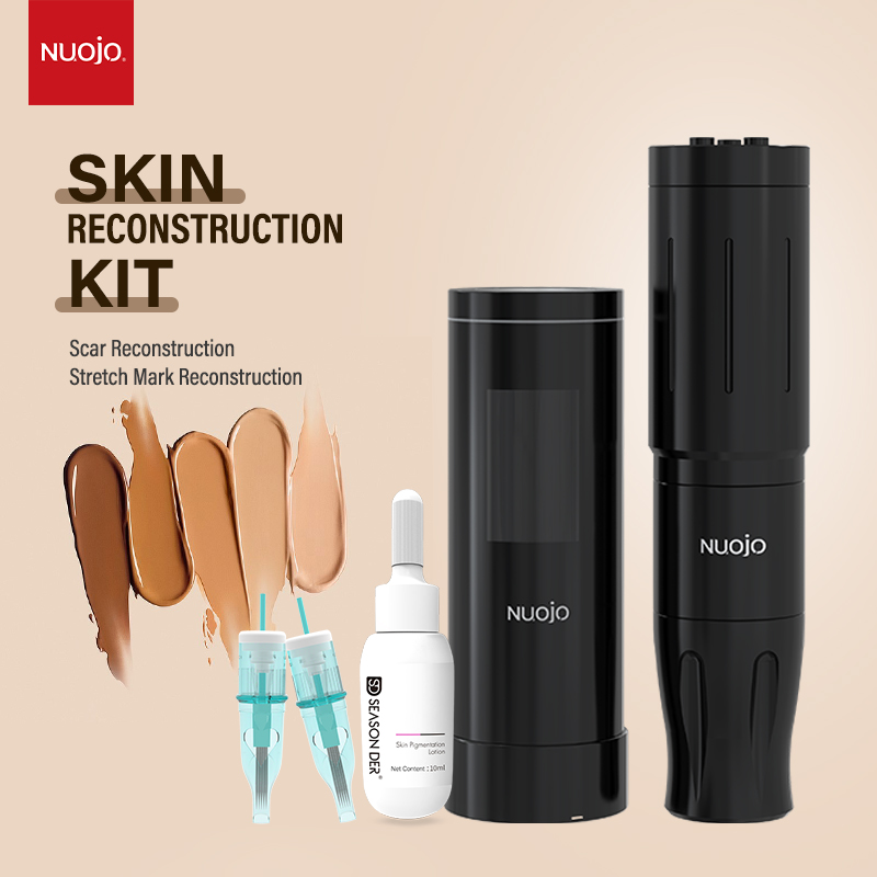 NUOJO Skin Repairing Kit PMU Pigments Skin Camouflage Tattoo Machine Permanent Makeup Machine for Stretch Marks Pigment