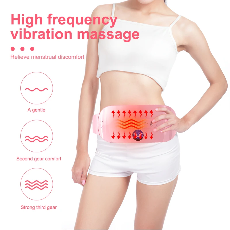 Palace Warming Belt Electric Heating Pad Treatment Waist Vibration Massager Low Belt Pain Relief Spine Waist Back Belt Bracket