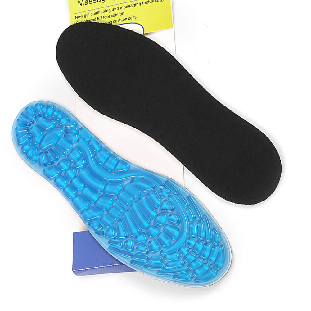 Comfort Insoles for Women Shoes Gel Sports Pad Absorb Sweat Heel Protectors Soft PU Material Cushioning Reduce Impact Joints