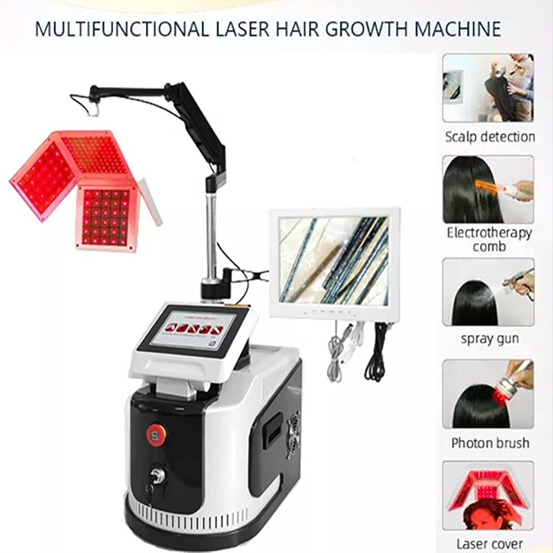 Portable Diode Laser Hair Regrowth Machine Hair Loss Treatment Scalp Health Maintenance Professional Beauty Salon Spa Equipment