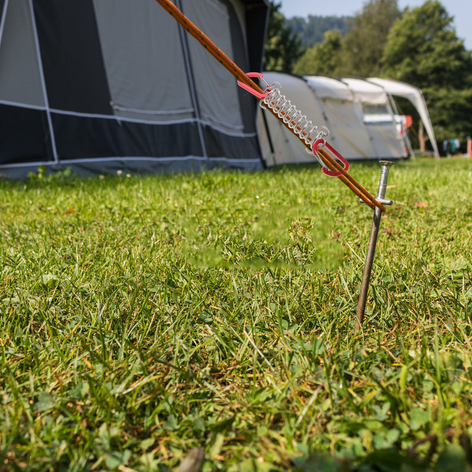 4pcs Buckle Tent Accessories Portable Rope Tensioner Camping Portable Rope Buckle Awning Shock Absorbing Mini Outdoor Gear