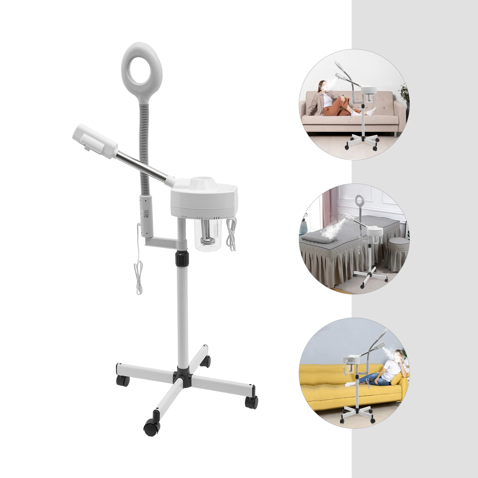 23oz Large-capacity 2-in-1Facial Steamer, Skin Care Equipment with Rubber Stopper for Most Skin Types Including Oily, Neutral