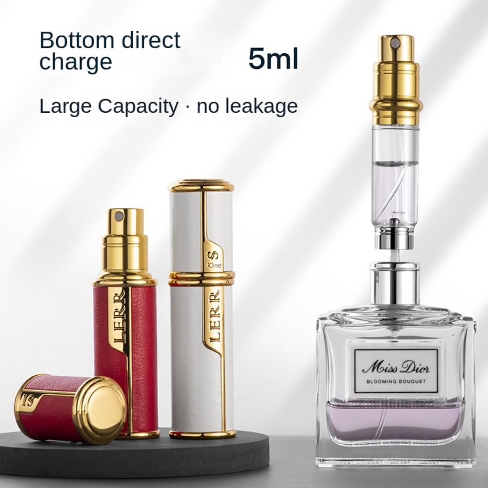 Fragrance Bottom-filled Bottle Self-pumping Atomizer 5ML Leather Spray Bottle Cologne Moisturizer Fine Mist Atomizer Gift
