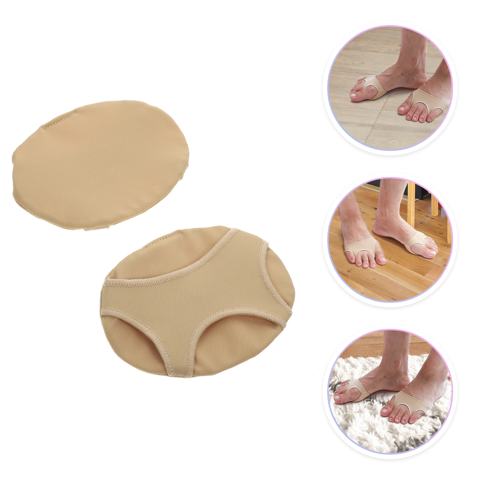 2 Pcs Front Foot Pads Sole High Heels Forefoot Stretchy Half Insoles Non Skid Shoe Mat Care Comfortable Material For