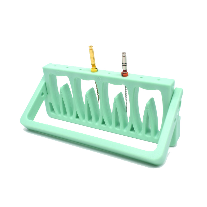 Dental Endo Files Holder Stander Root Canal Files Green Disinfection Rack Instrument Dentist Tool 8 Hole