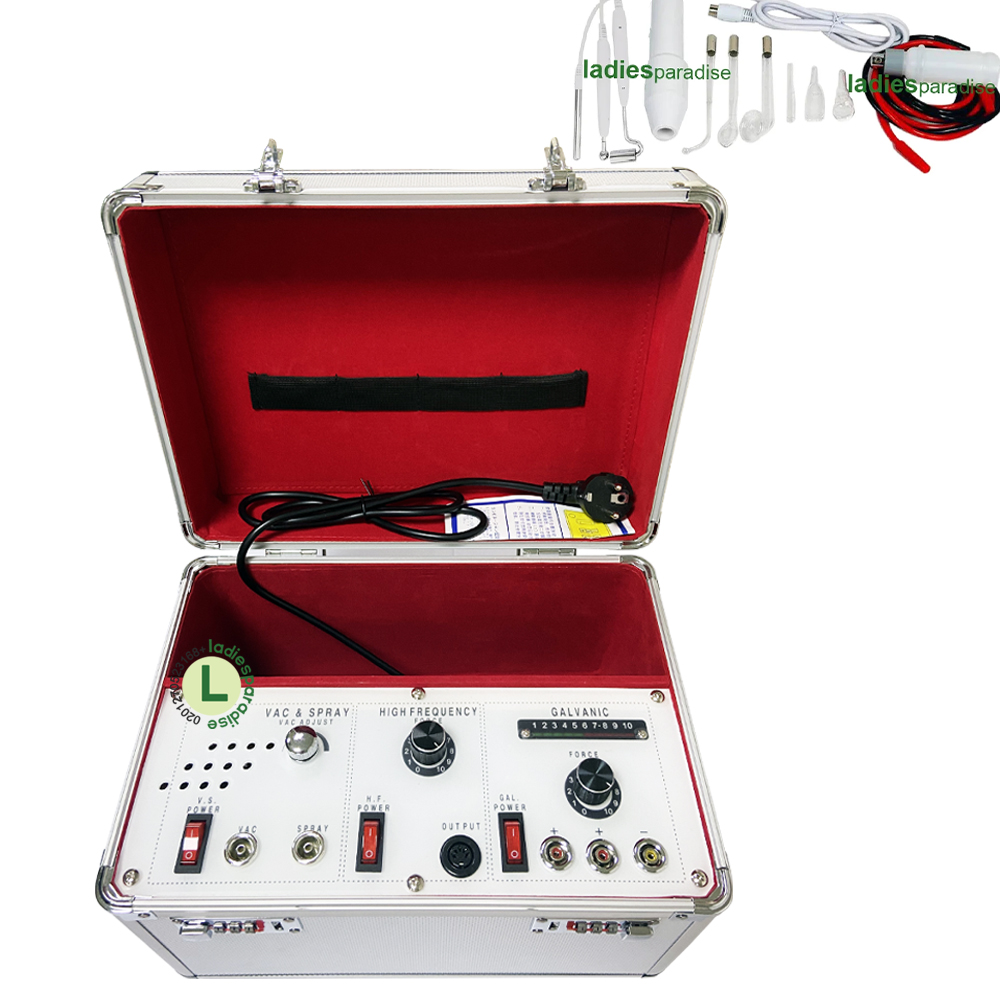 4 In1 Multi-Function Galvanic Beauty Equipment High Frequency Facial Skin Care Acne Blackhead Removal Vacuum Spray Spa Device