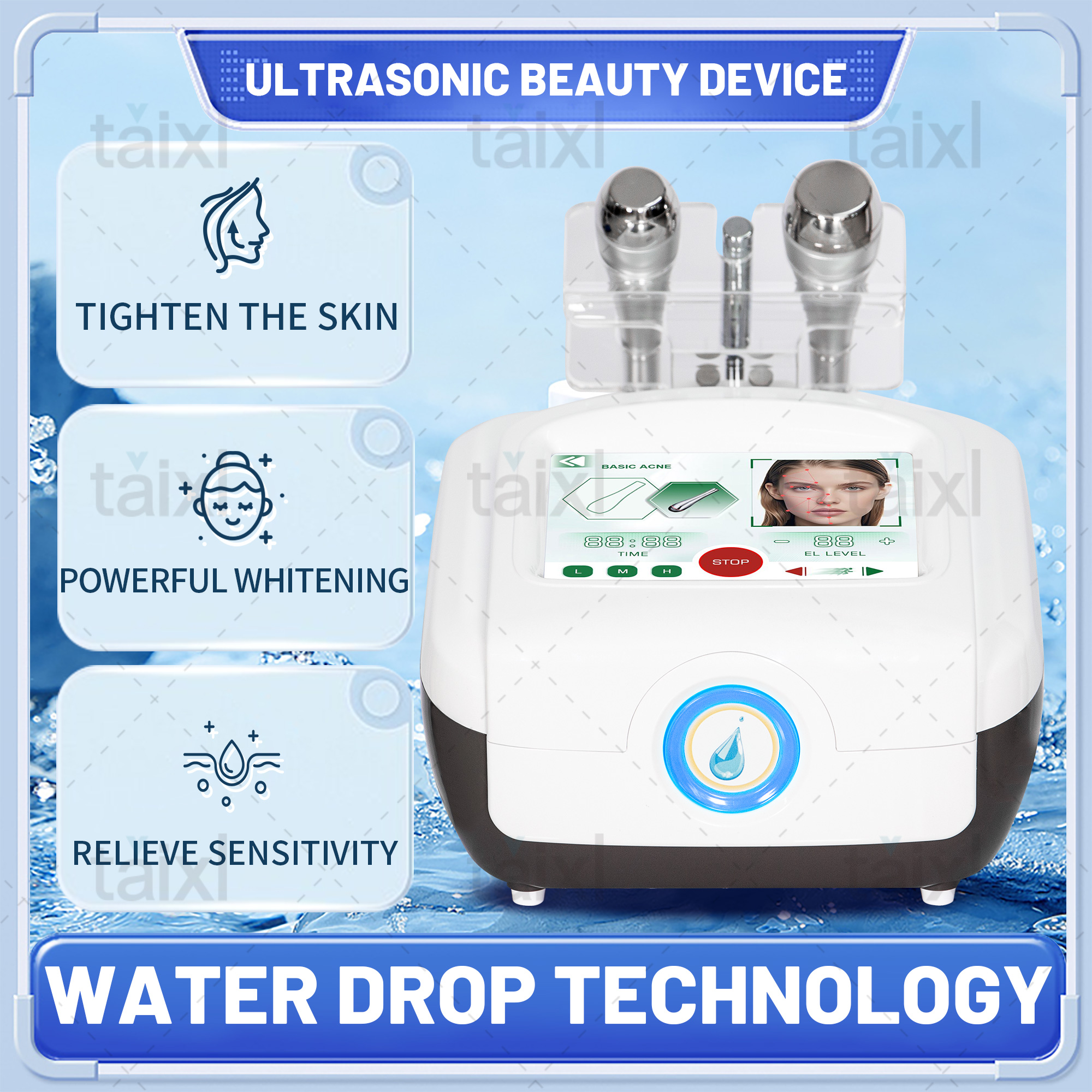 2025 Skin Scrubber Cavitation Machine Ultrasonic Skin Scrubber Deep Face Cleaning Freckle Beauty Instrument Electroporation