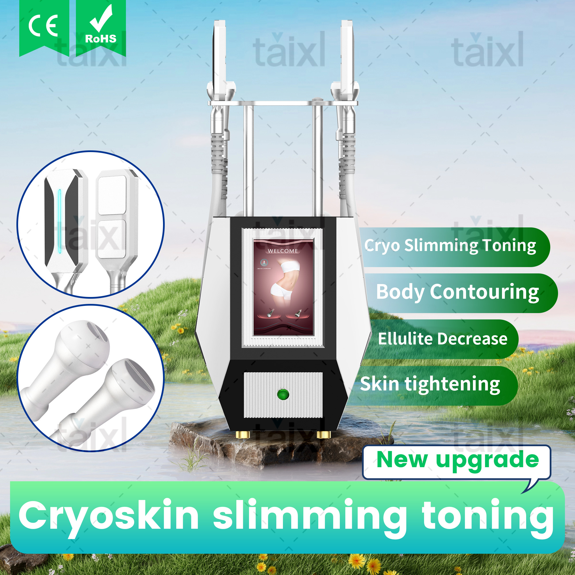 Professional Hot and Cold Skin Firming Cryo Portable Facial For Fat Reduction Skin Tightening Body Contouring and Body Slimming